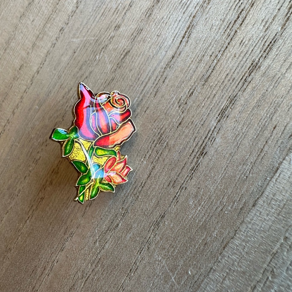 Rose Vintage Enamel Pin
